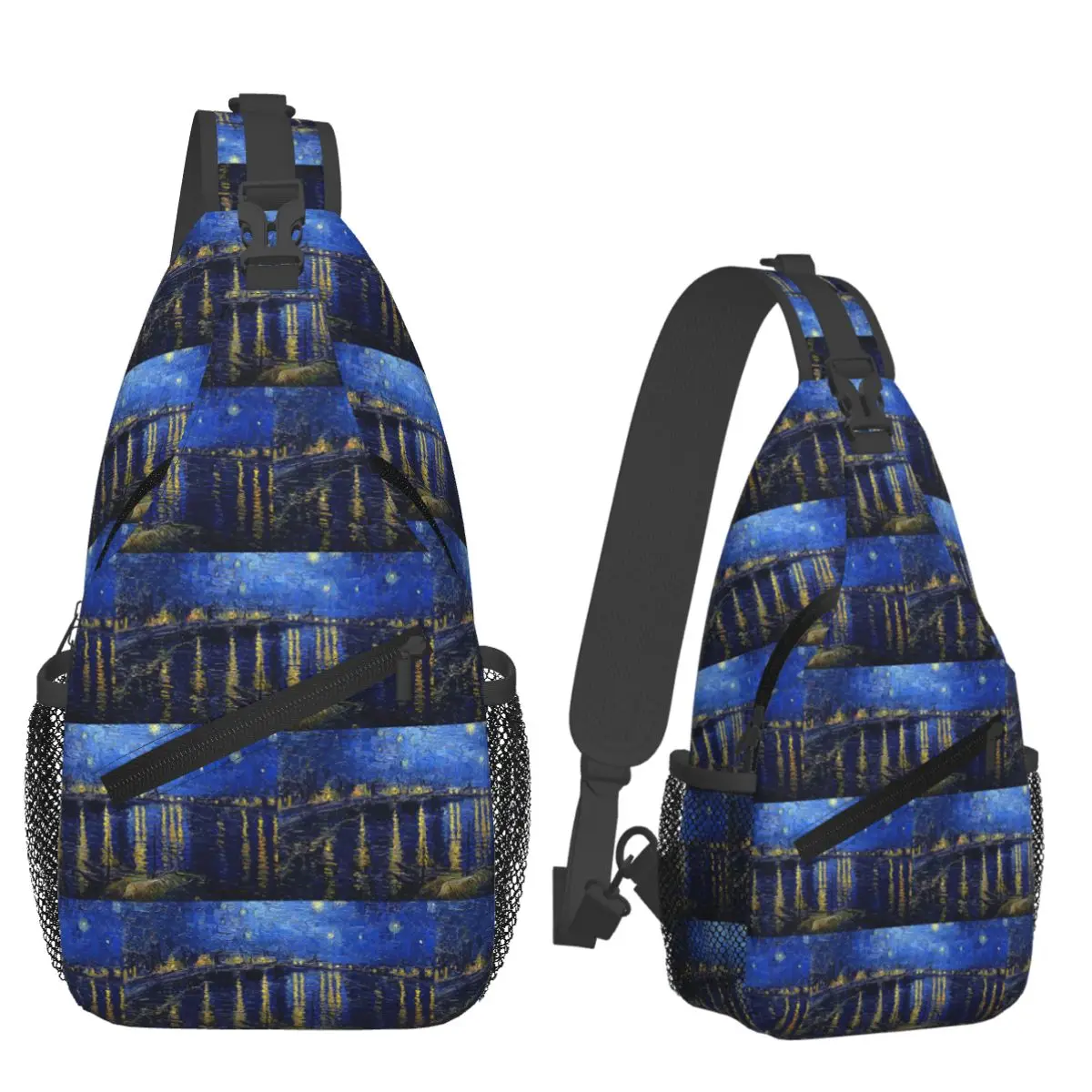 

Нагрудная сумка Ван Гога, мужской рюкзак через плечо, нагрудная сумка, дорожный походный рюкзак, сумка на плечо