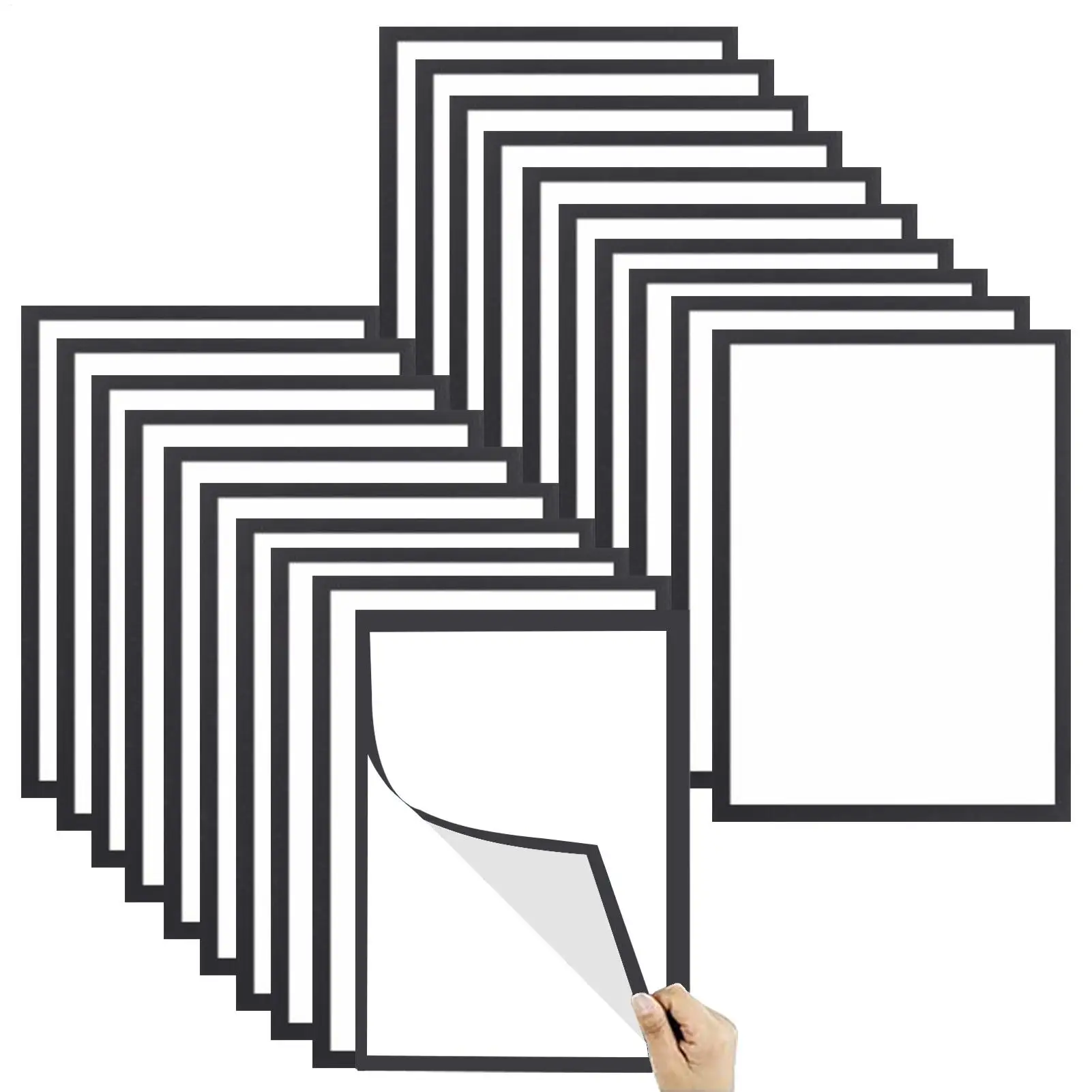 20 Pieces A4 Document Holder Information Frame Magnetic Sign Holder Bulletin Board Notification Display Photo Frame