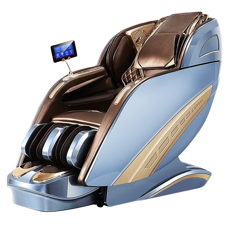 Modern 4D Zero Gravity Shiatsu Electric Massage Chair Full Body Air Pressure Multifunctional Leisure Foldable Head Leg Foot Rest
