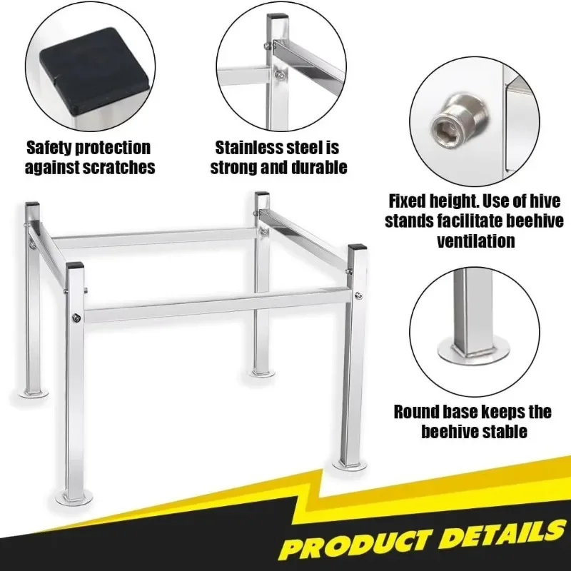 Beehive Stand for 8 Frame & 10 Frame Beehive, Easy To Assemble Sturdy Beekeeping Support Holder