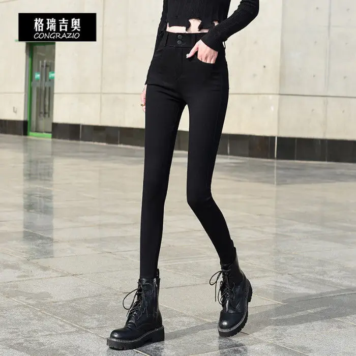 Spring And Summer 2023 High Waist Black Thin Leggings Elastic Tight Capris Women