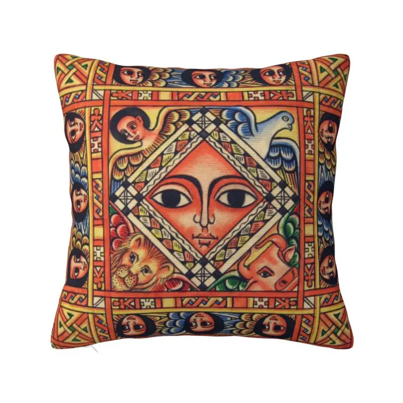 Ethiopian Ancient Art Nordic Throw Pillow Covers Living Room Decoration Cushion