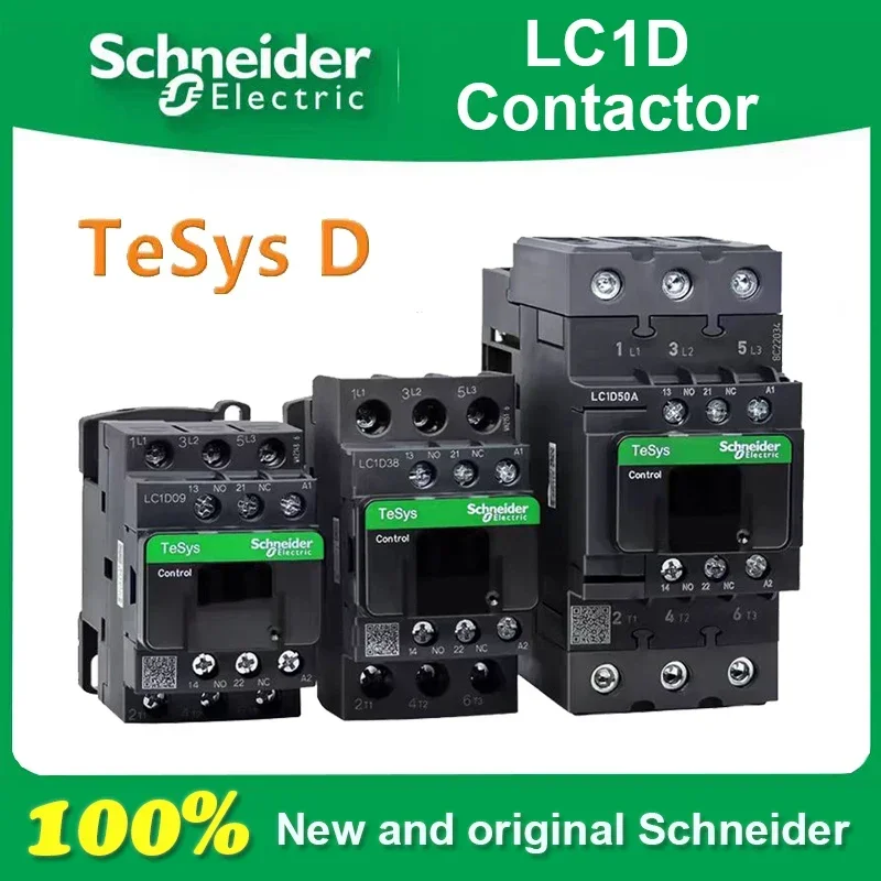 

New Black Schneider Version AC Three-pole Contactor 3P LC1D40A LC1D50A 40A 50A B7C F7C Q7C M7C 24V 110V 220V 380V