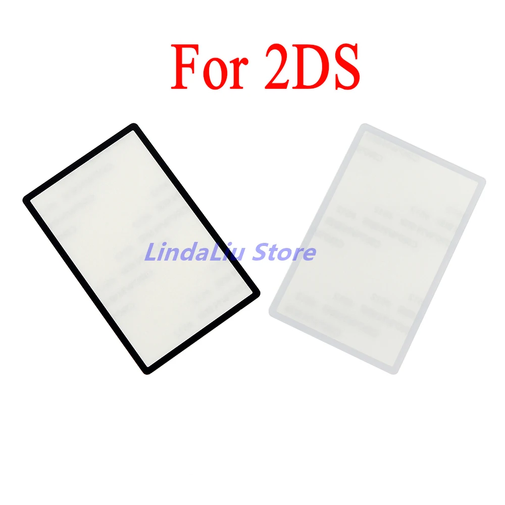 닌텐도 2DS용 상단 LCD 스크린 패널 1개, 상단 표면 미러 외부 렌즈 커버, 상단 LCD 스크린 전면 플라스틱 (블랙/화이트)