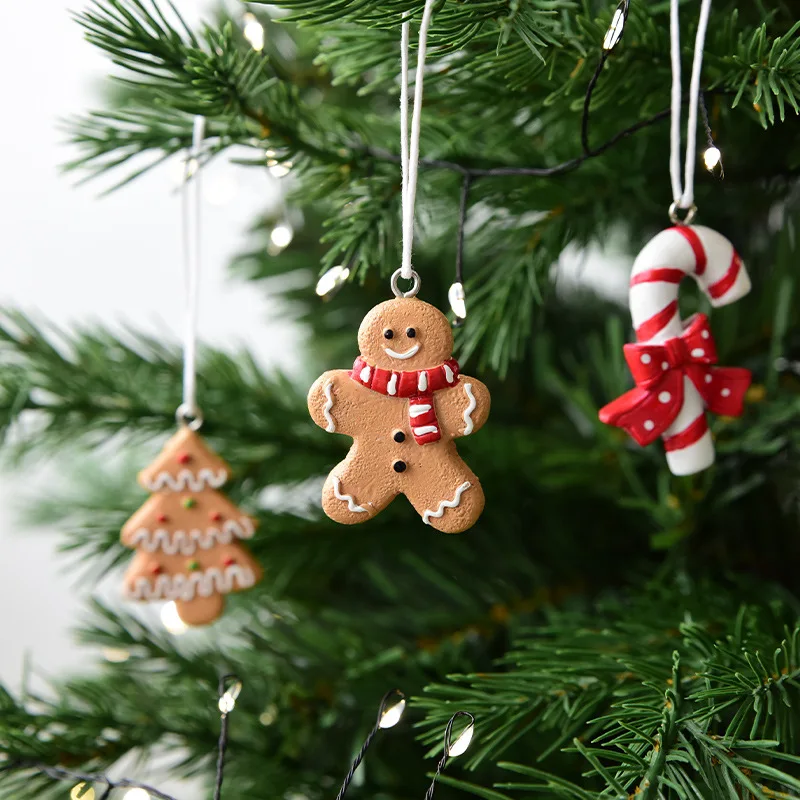 Candy Cane Gingerbread Man Ornaments Xmas Tree Hanging Pendant Christmas Decorations for Home 2026 New Year Gift Navidad Noel - Image 5
