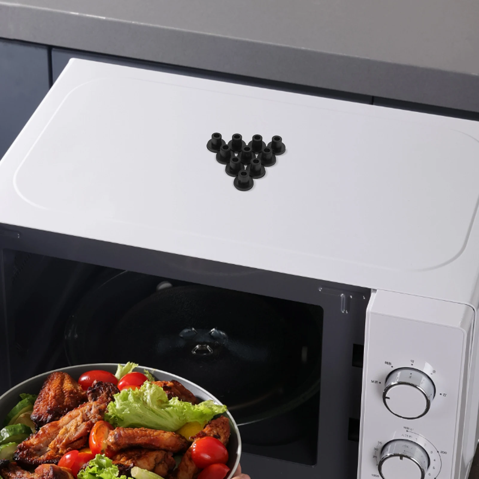 

10pcs RiceCookerFootPads BlackRubberFeet Antislip HeatInsulation SurfaceProtection ElectricAppliances FurnitureParts