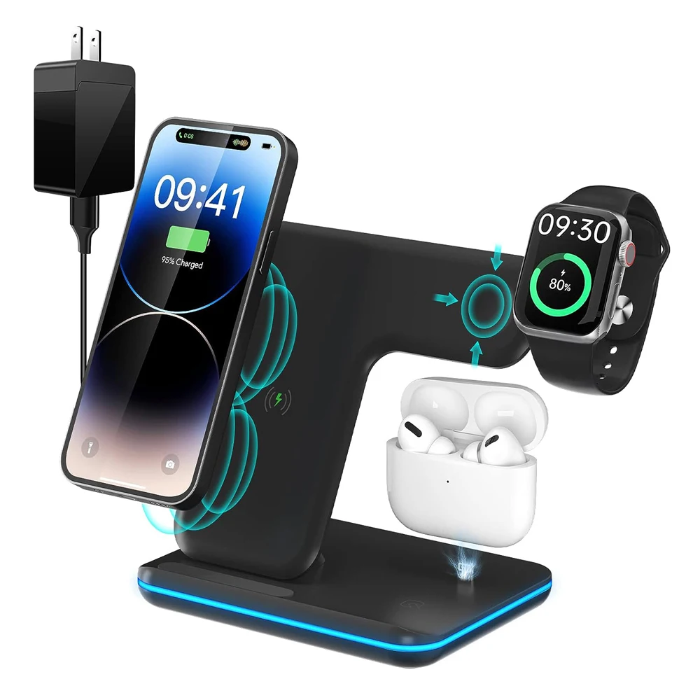 

Беспроводная зарядная станция 3-в-1