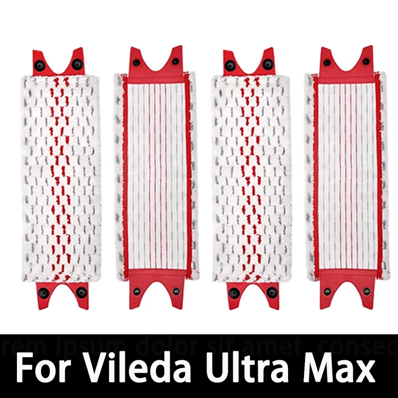 

High Quality Microfiber Floor Mop Pads Reusable Flat Spin Mop Cloth Replacement for Vileda UltraMax Quick Drying Machine Washabl