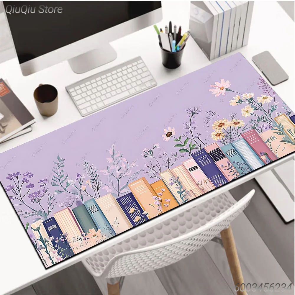 1pc Books and Flowers Large Mouse Pad computer mat Desk Mat keyboard mat Office Gaming Table Mat