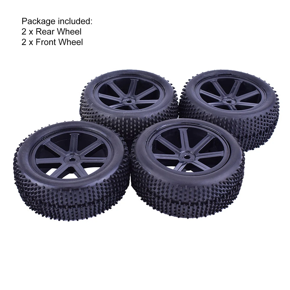 4Pcs ZD Racing 85mm Wheel Hub Rim & Rubber Tires For 1/10 Off-Road RC Car Buggy