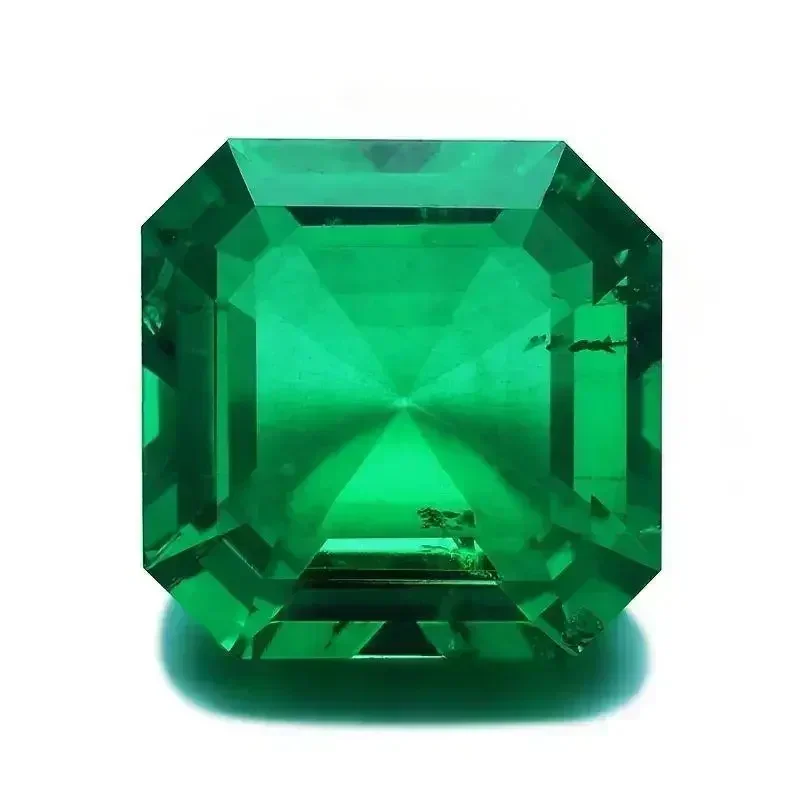 

Lab Grown Colombia Emerald Asscher Cut Hydrothermal Emeralds Gemstone for Jewelry Making Material Selectable AGL Certificate