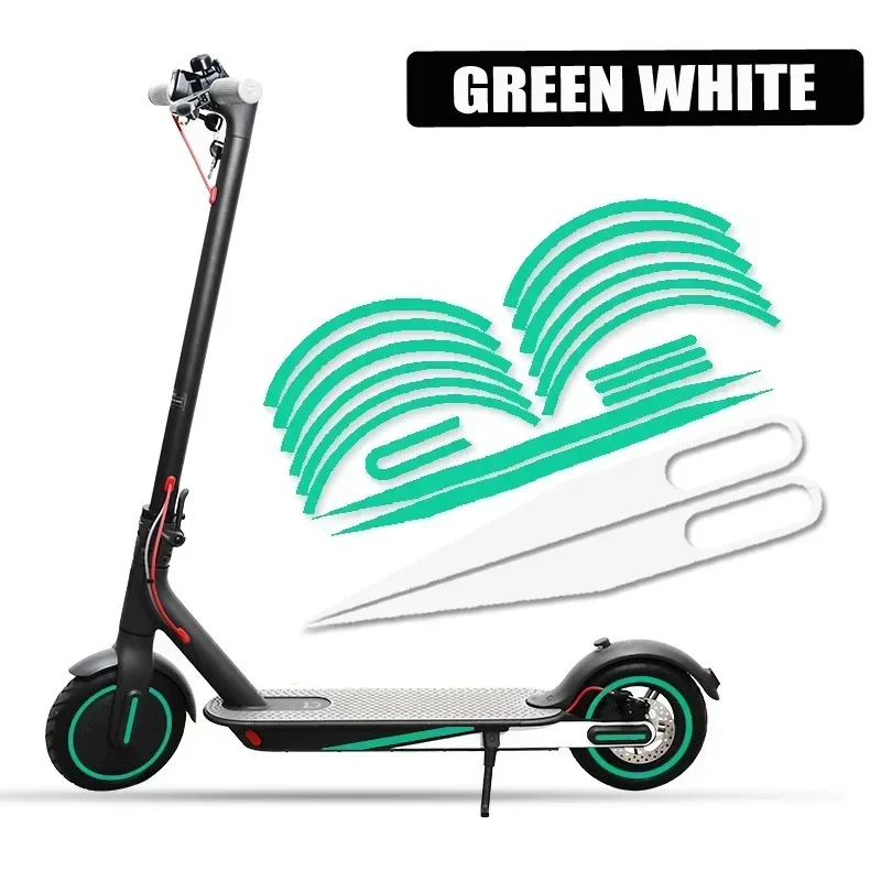 1SET Reflective PVC Scooter Night Riding Warning Strip Decals Waterproof Modification Stickers Safety Reflector Tape
