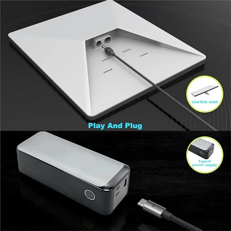 For Starlink Mini USB-C To DC For Power Cable,9.8FT 18AWG Waterproof, 45W PD Fast Charging For Power Bank& Adapter - view 5