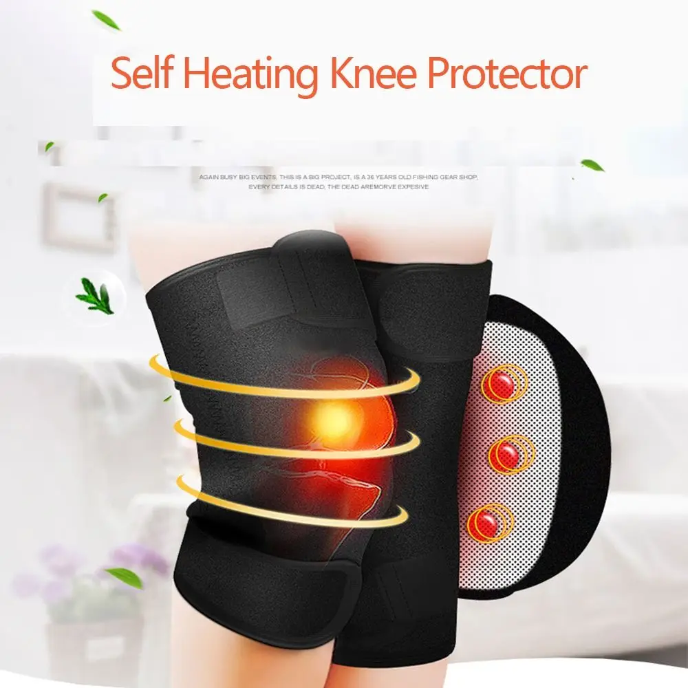 1 Pair Knee Pads Self Heating Magnetic Knee Brace Support Pad Thermal Therapy Arthritis Knee Protector Outdoor Leg Knee Warmer