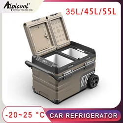 Alpicool frigorifero portatile per auto 35L compressore a doppia porta Ice Box uso domestico Fast Cool Freezer APP Control Outdoor