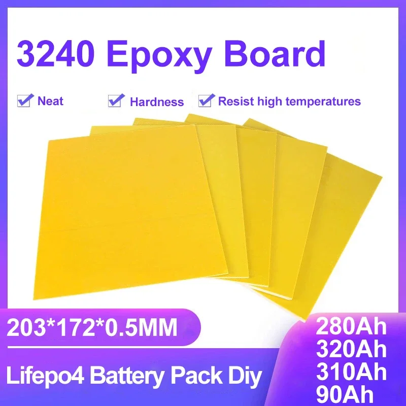 Epoxy Resin Insulation Board for Battery Pack 3240 Thin Fiberglass Board High Temperature Resistant Board 203*172*0.5mm