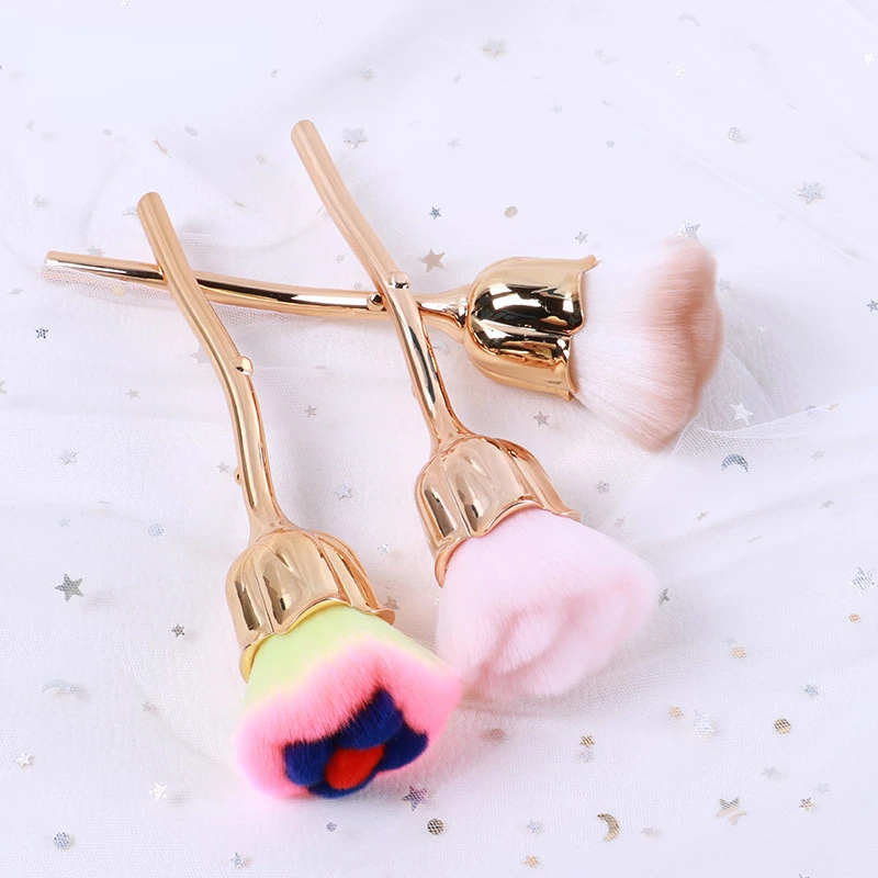 Rose Makeup Brushes Large Cosmetic Powder Foundation Blush Blending Nail Dust Brush Brush Maquiagem Beauty Makeup Tools 2025 New