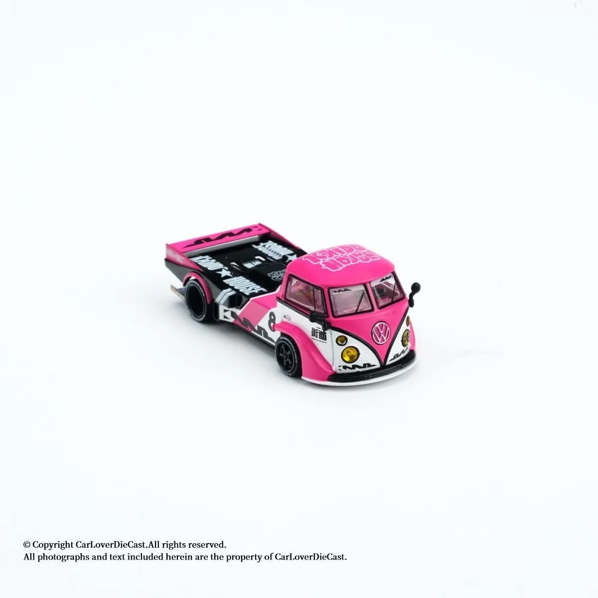 New Mini Chicken 245 1:64 Volkswagen T1 KAIDO RAD VAN V1 Alloy Car Model Desktop Ornament Chassis Decoration Birthday Gift