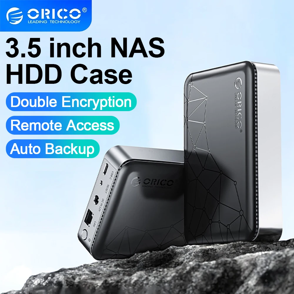 ORICO NAS Внешний порт HD 3,5 дюйма Type-C Суперскоростной NAS с автоматическим резервным запасным удаленным доступом и разместителем для ноутбука, телефона, ПК, чехла