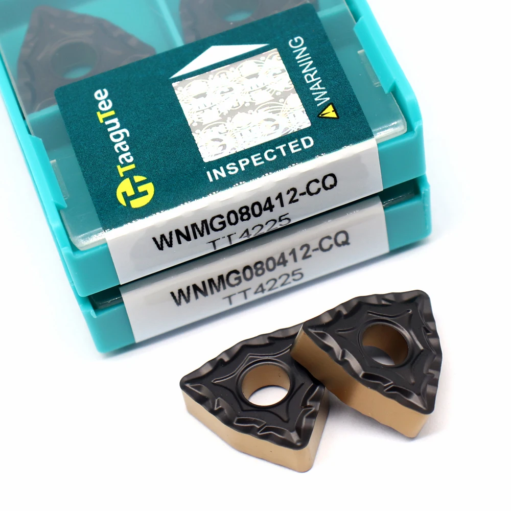 10Pcs WNMG080412 CQ TT4225 Carbide Inserts External Turning Tools Machine Tool Parts Lathe For Processing Steel