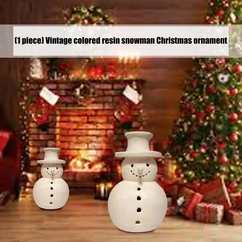 أنيقة الراتنج ثلج عيد الميلاد الديكور الرجعية عطلة زخرفة لرف الطاولة الشتاء حزب المنزل لهجة P9YB #5