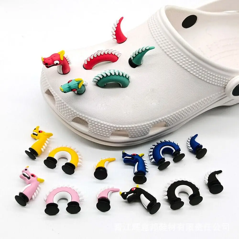 Nouveau 3D chaussures boucle pince bricolage Dragon Crocodile serpent chaussure décoration Clips décorations pour sandales chaussures breloques pour Crocs chaussures