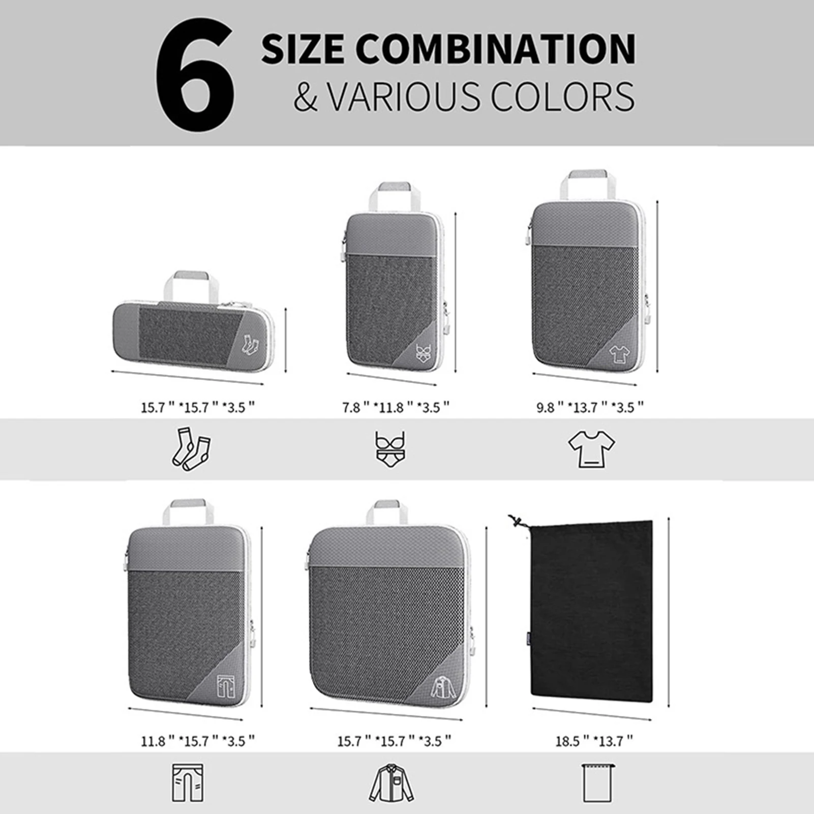 Waterproof Travel Storage Bags Foldable Shoe Bag & Laundry Bag for Travel Sports Gym Vacation