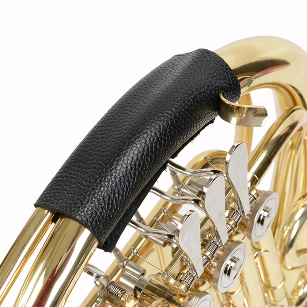 

French Horn Pad Cowhide Hand Guard for Comfort Practice Antiwear Instrument Accessory Gloves Single Cushion Brass Musical Parts