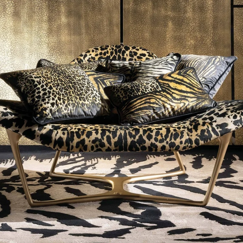 Black Gold Pillows Luxury Velvet Cushion Case Tiger Print Decorative Pillow Cover For Sofa Chair Home Decorations