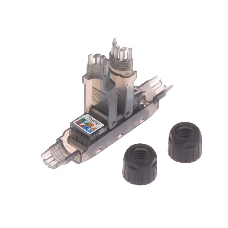 【F】Terminal Network Extension Cable Tool-less Extension Connector Network Extender Junction Adapter Connection Box