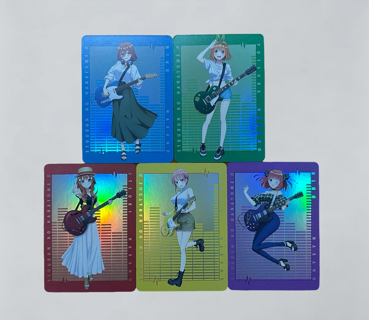 5-piece setDIY Bride Five Sisters Nakano Miku Nakano Ichika Nakano Ichika Nakano Yotsuba Nakano Itsuki AnimeCard Collection Card