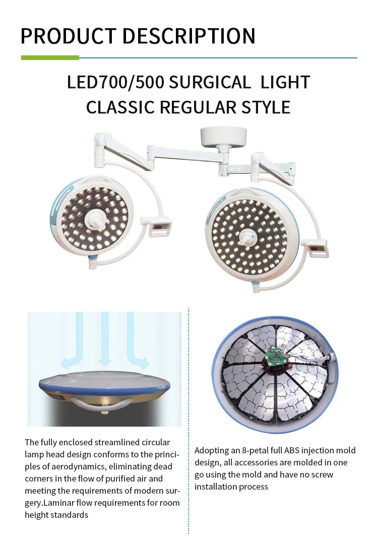 Hospital Ceiling Mounted Shadowless LED Light As Operating Room Surgical LED Light HE-700/500