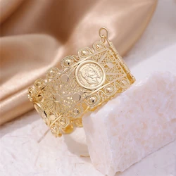 A Delicate Lace Alloy Bracelet With Openings A French Napoléon Bracelet With Coin Design An Arab Bide Wearing Arm--shaped