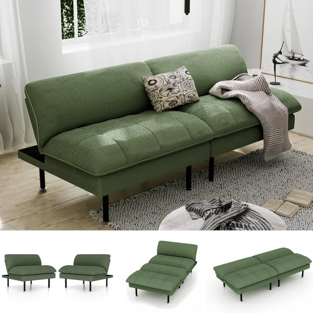 

70 cushion sofa bed, 4-in-1 multifunctional sofa bed with adjustable backrest, modern convertible cushion