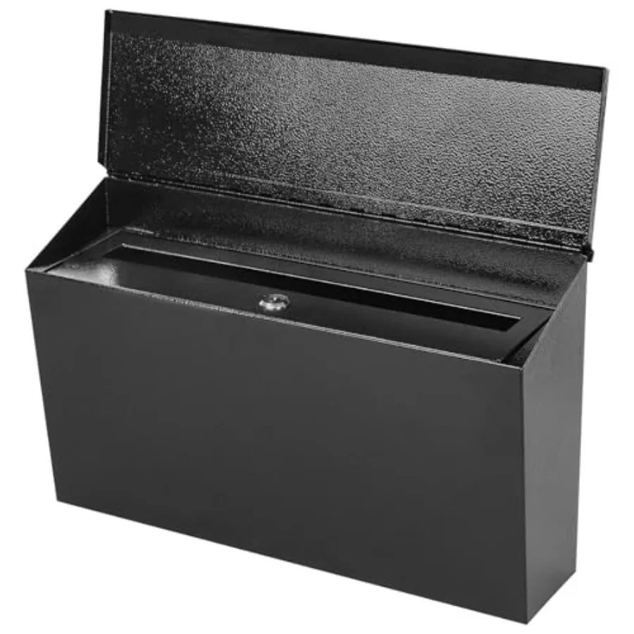 

Locking Wall Mount Mailboxes for Outside Large Capacity Mail Box for House with Key Lock Security Drop Box Metal Post Box for H