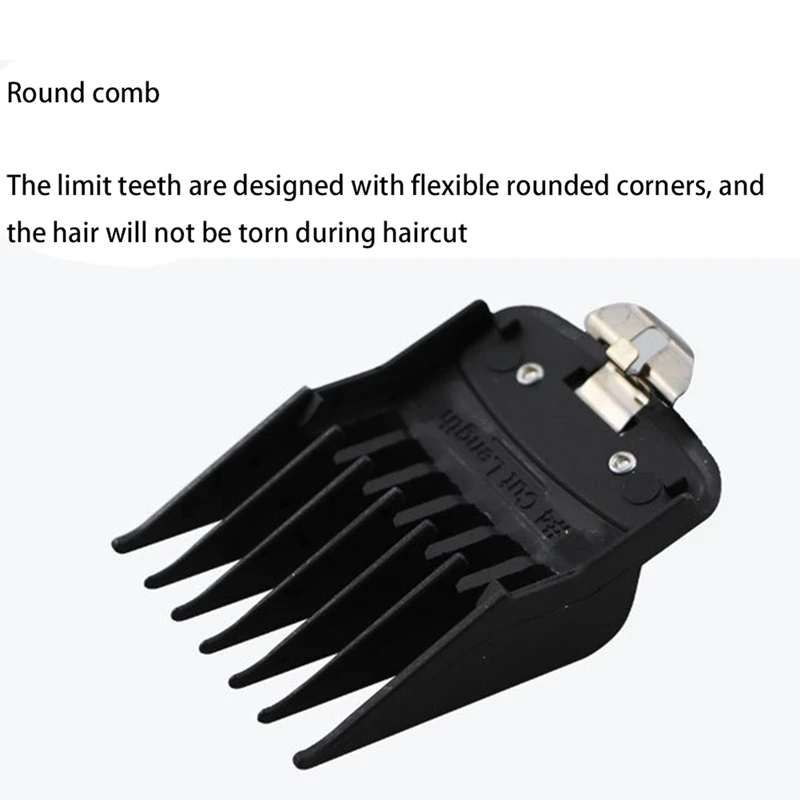 16Pcs Cutting Guide Comb For Wahl With Metal Clip 3171-500,Fits For Multiple Size Wahl Clippers Black