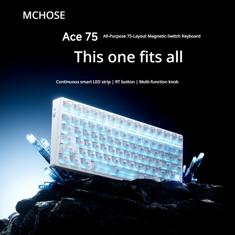 Original MCHOSE ACE75 75 Keys Magnetic Switch Mechanical Keyboard Wired Gaming Keyboard 8K Hz Ultra Fast Response 0.008ms Low La