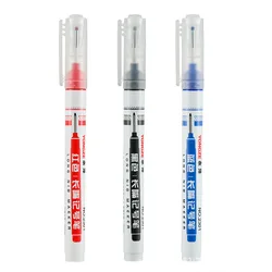 1/3PCS 20mm Long Head Marker Pens Large Capacity Deep Waterproof Four Color Marker Oily Marking Pen Metal Woodworking Tools