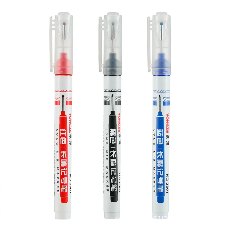 Canetas Marcadoras de Cabeça Longa Grande Capacidade Profundo Impermeável Color Marker Oily Marking Pen Metal Woodworking Tools 20 mm pc Pcs