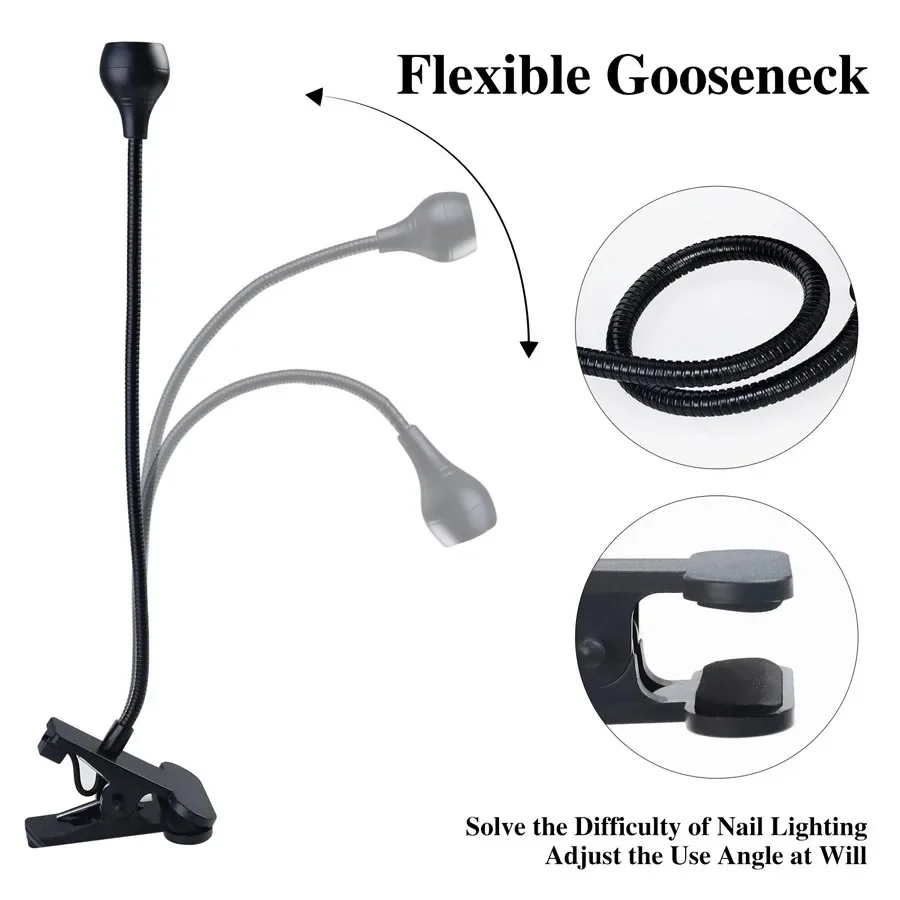 ไฟ LED อัลตราไวโอเลต UV โคมไฟเล็บ 395nm UV LED โคมไฟตั้งโต๊ะสีดําเล็บเครื่องเป่า UV Curing Light สําหรับเรซิ่น Curing Nail Art