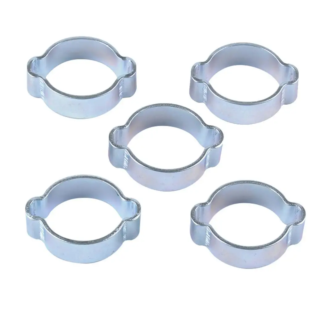 

Double Ear Hose Clamp Metal Pipe Tube Clip Fastener Secure Band for Fluid and Air Hose Connector Fittings