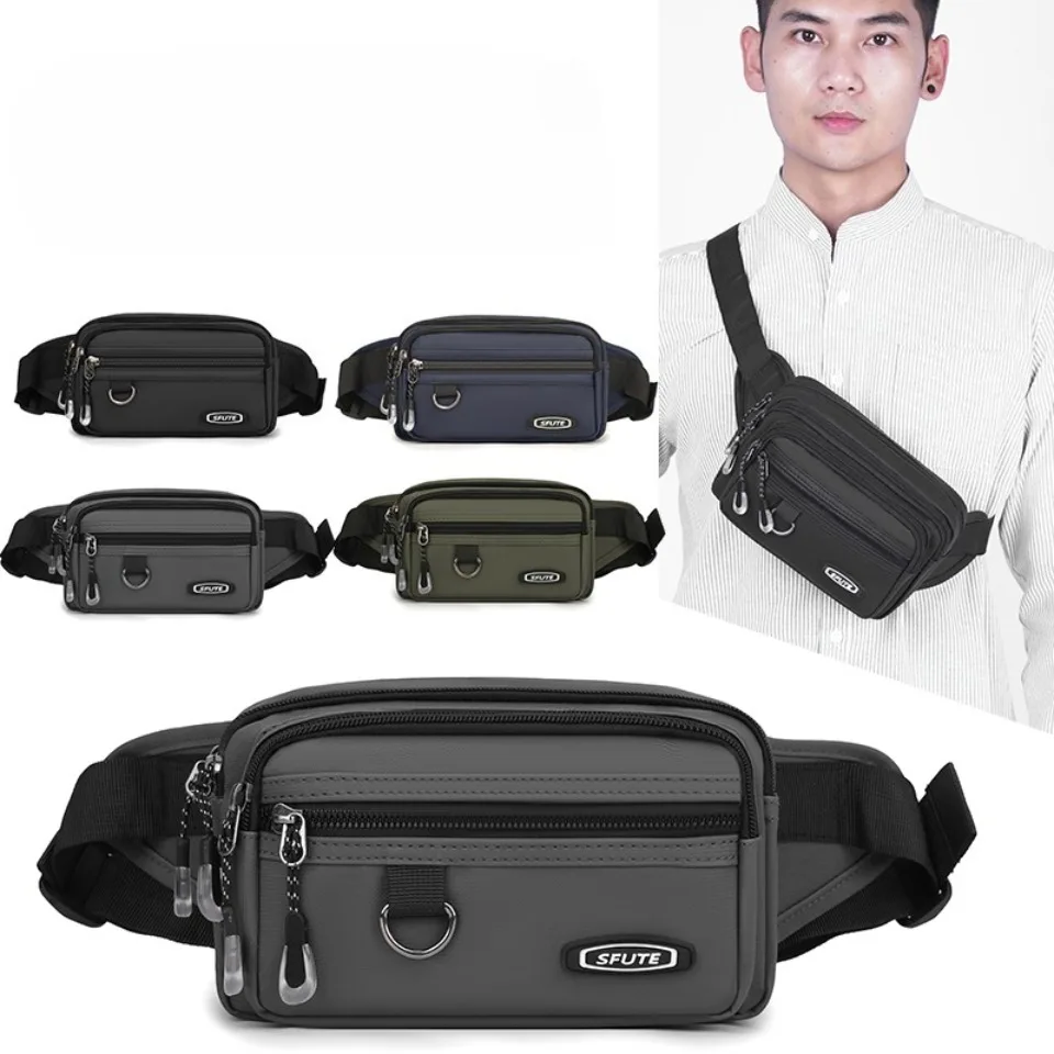 

Поясная сумка для бега для мужчин и женщин, нейлоновая нагрудная сумка, легкая спортивная сумка для телефона на молнии, уличная сумка через плечо