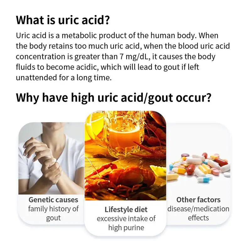 URIT 10 Uric Acid Monitor With 25/50pcs Test Strips & Lancets For Gout and High Uric Acid Detection Measure Uric Acid Meter*