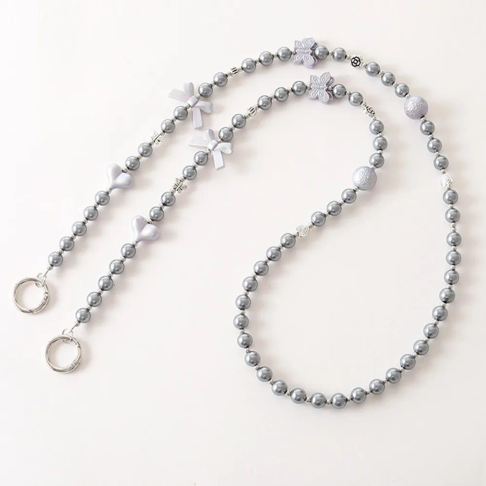 

Цветочные бусины, ремешок для телефона через плечо, бант, подвесная веревка, ремешок для мобильного телефона, милый анти-потерянный телефон, шейные ремни, ремешок с нашивкой