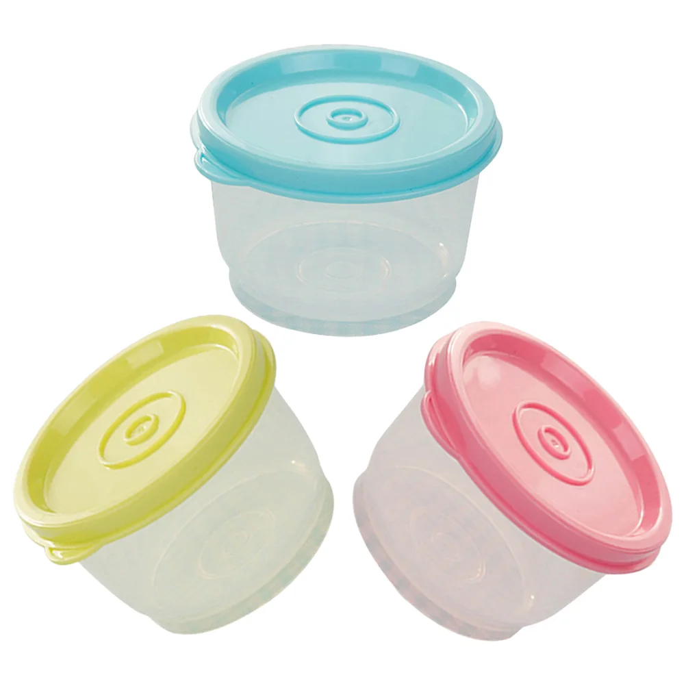 

3 Pcs 160ml Food Storage Containers Vegetable Fruit Boxes Fresh Keep Kitchen Supply Small Fridge Organizer Stackable Safe