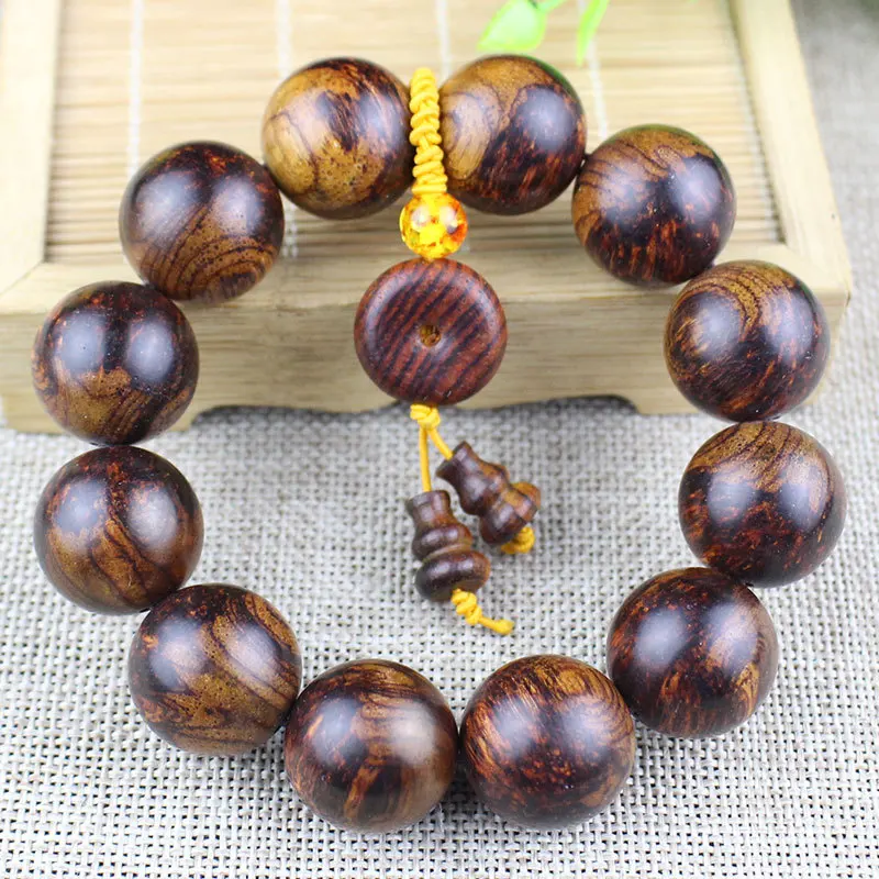 

Factory Wholesale Scented Rosewood Bracelet Lobular Rosewood Laos Hainan Myanmar Buddha Beads Crafts Men and Women Live Supply