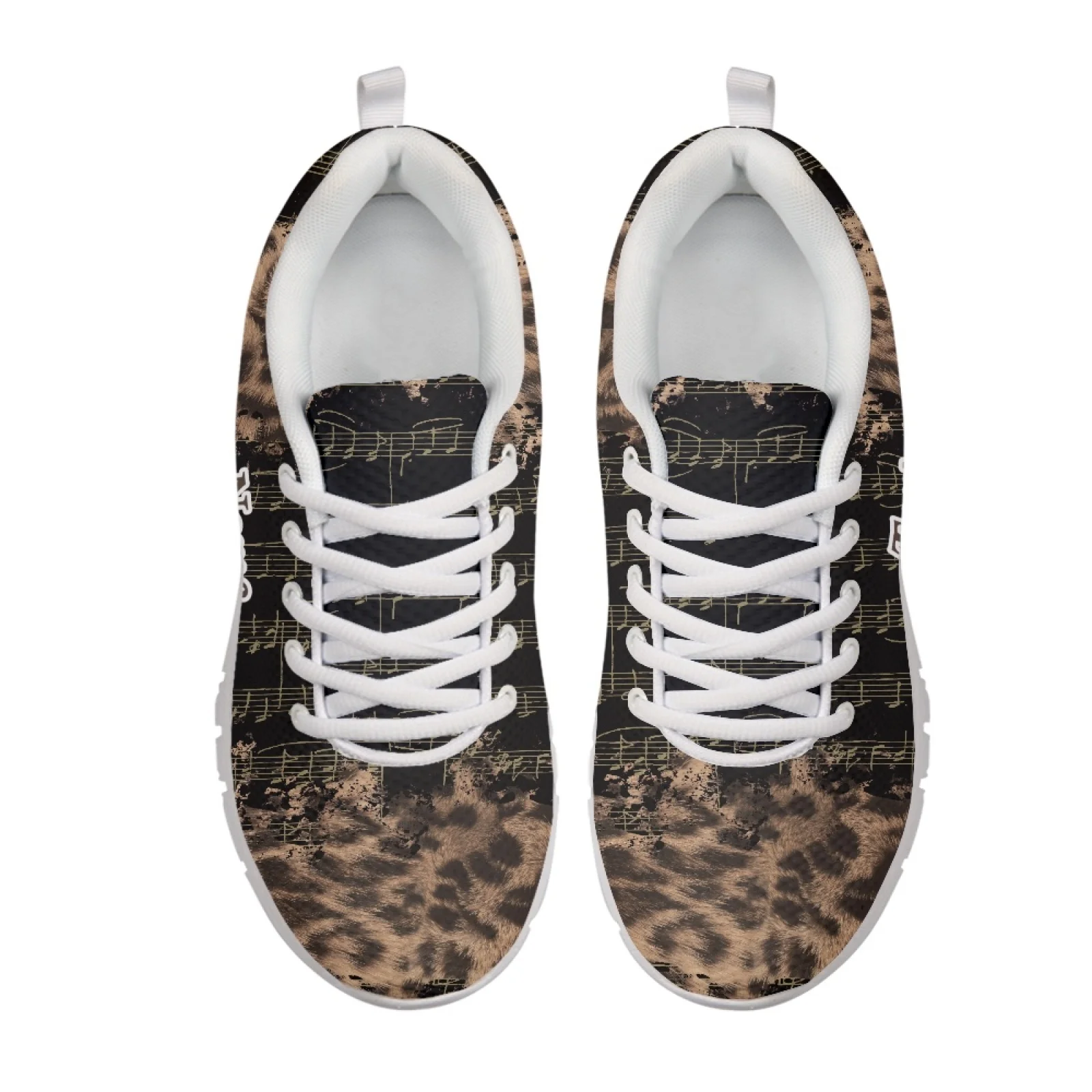 Coloranimal Vintage Sheet Music Running Sneakers Mesh & EVA Sole, Soft Lace up Athletic Shoes 2026 New for Walking and Jogging