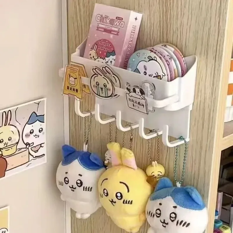 Estante de almacenamiento creativo, accesorios para el cabello montados en la pared, gancho para llavero, cuerda para el cabello multifuncional para baño, soporte de almacenamiento de pared de joyería