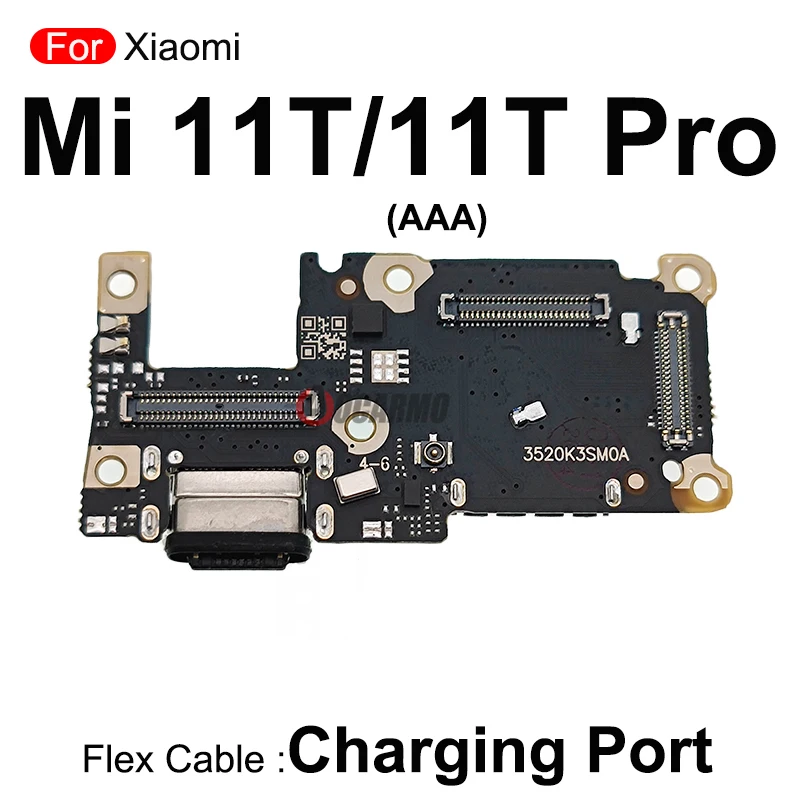 Aocarmo For Xiaomi Mi 11T Pro USB Charging Port Charger Dock With Sim Card Reader Flex Cable Replacement Parts