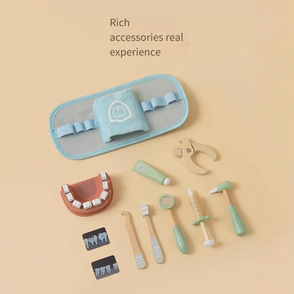 مجموعة واحدة من ألعاب لعب الأدوار للأطفال ألعاب تعليمية مجموعة أدوات محاكاة الأسنان مجموعة أدوات تعليمية في مرحلة الطفولة المبكرة لعبة حلاق الطبيب